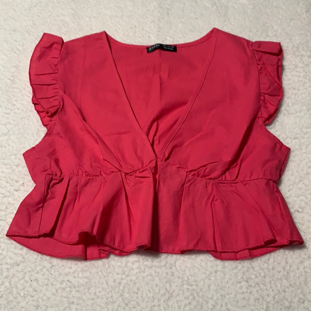 Shein Cropped Dressy Shirt, EUC, Size Small
